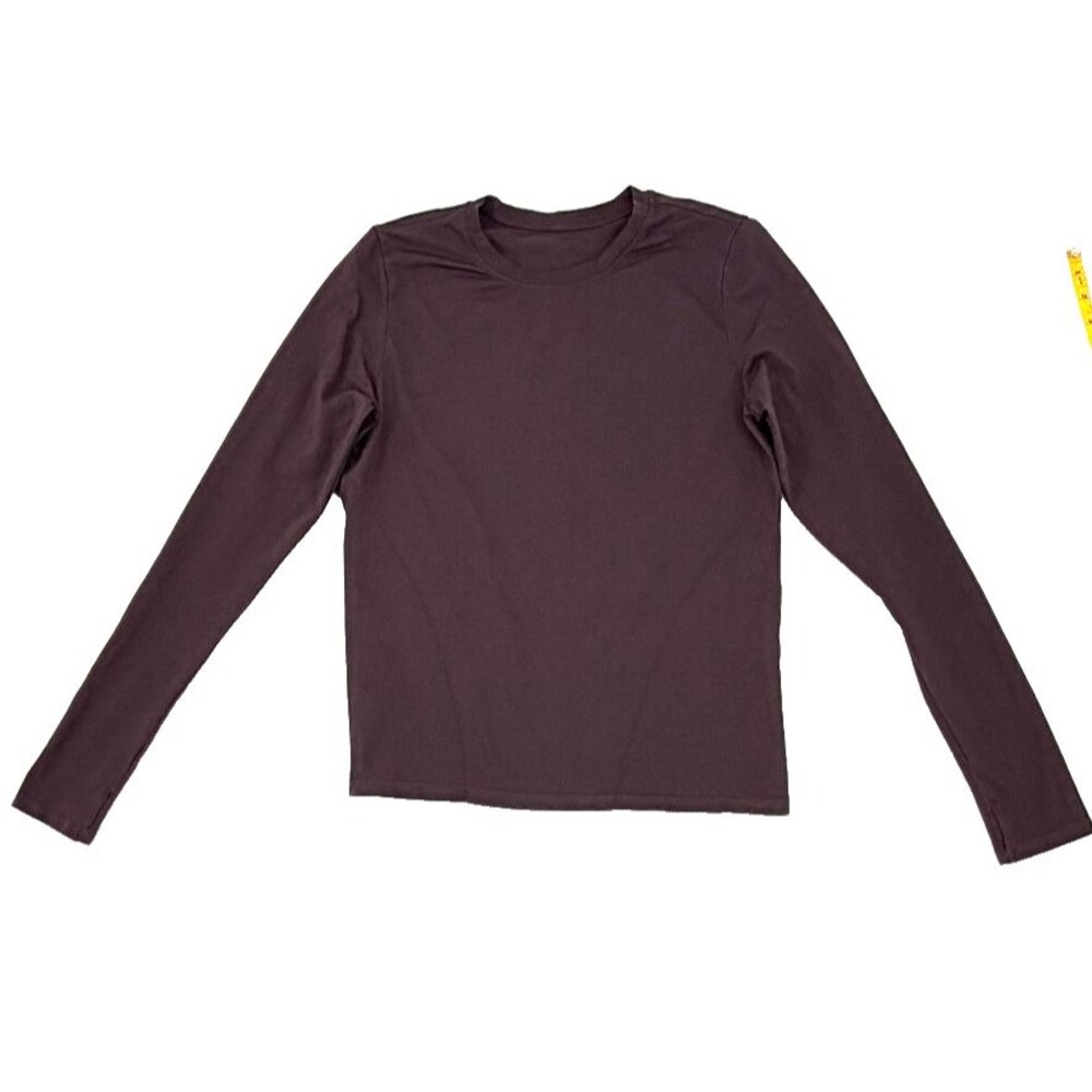 Fabletics‎ Womens Long Sleeve Performance Top Plum Purple Thumbhole Athletic L